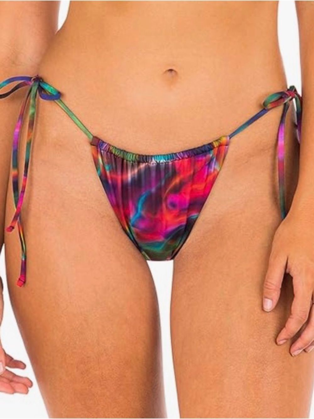 Hurley Womens Slider Tie Side Cheeky Bikini Bottoms, Small, NWT